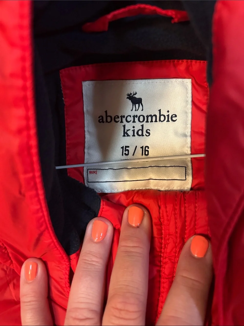abercrombie kids Red Yellow Navy Colorblock Windbreaker Jacket NEVER WORN